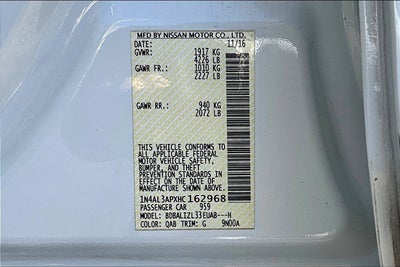 2017 Nissan Altima 2.5 SV