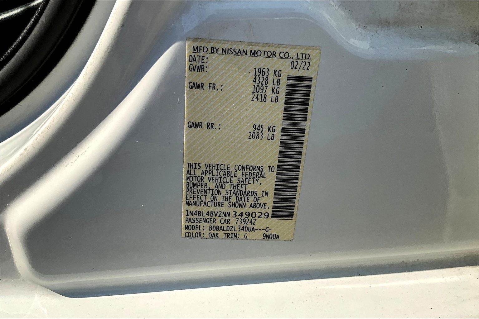 2022 Nissan Altima 2.5 S