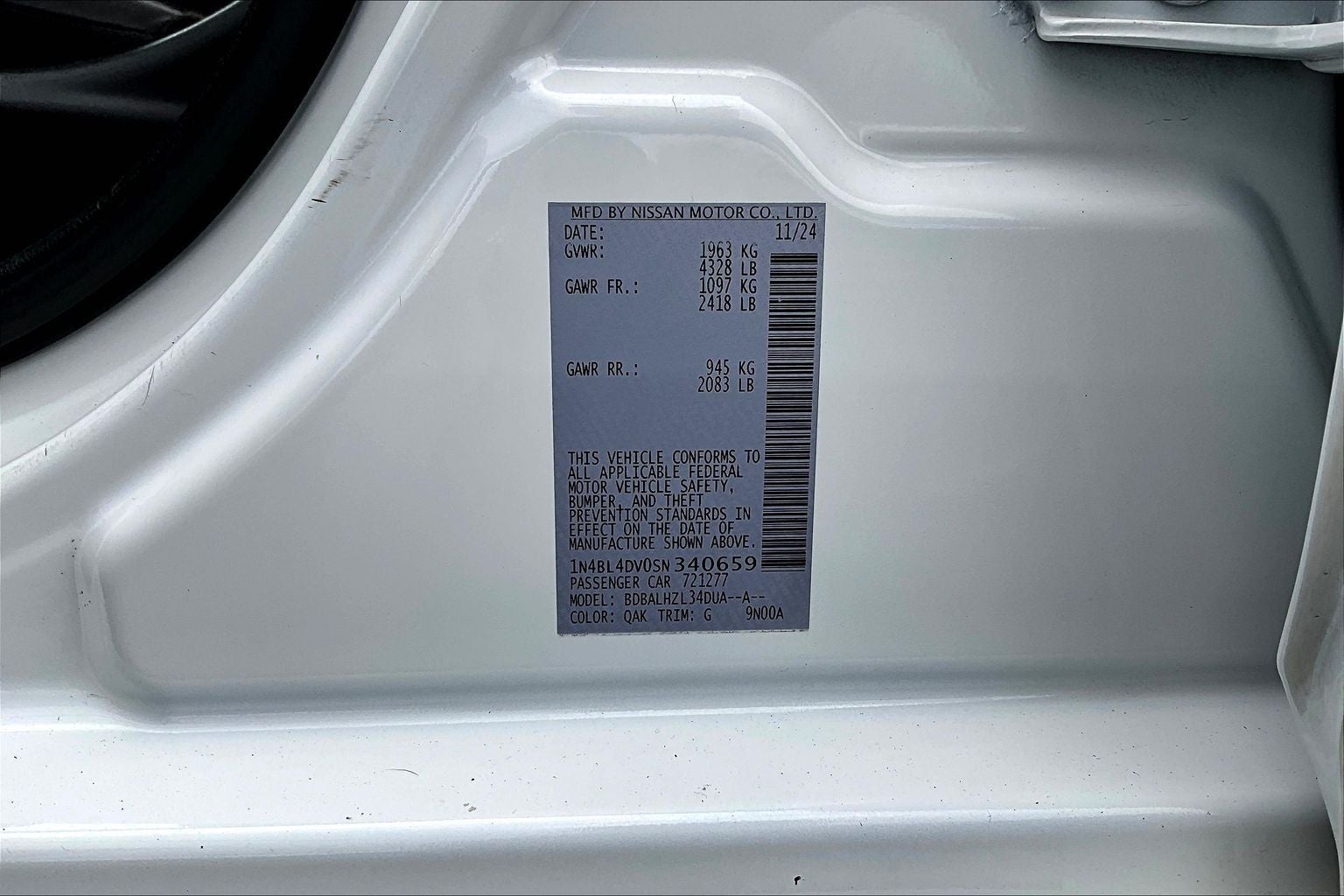 2025 Nissan Altima 2.5 SV