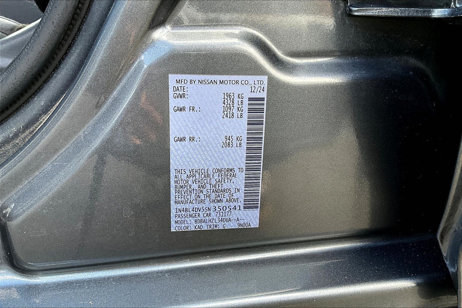 2025 Nissan Altima 2.5 SV