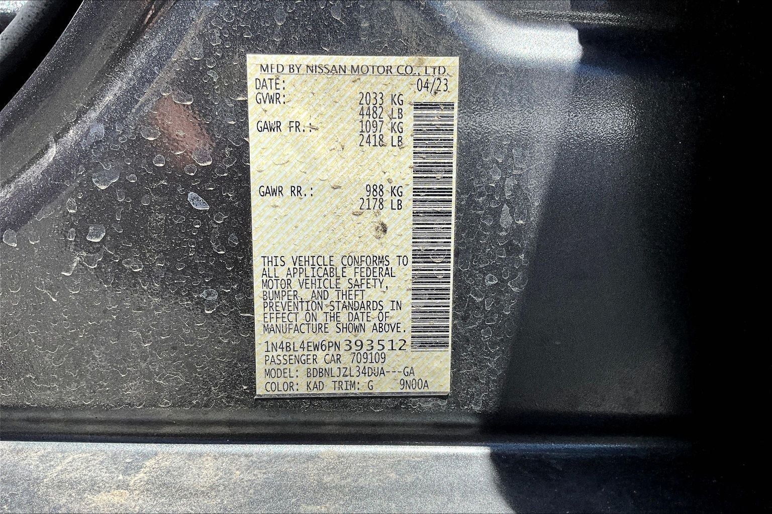 2023 Nissan Altima 2.5 SL