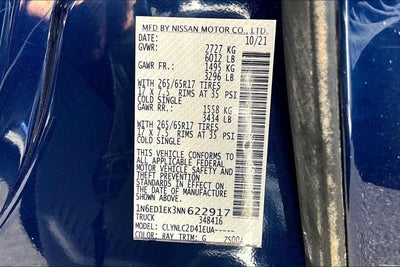 2022 Nissan Frontier SV