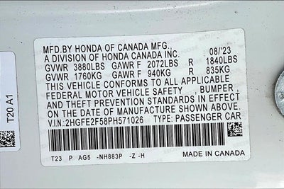 2023 Honda Civic Sport