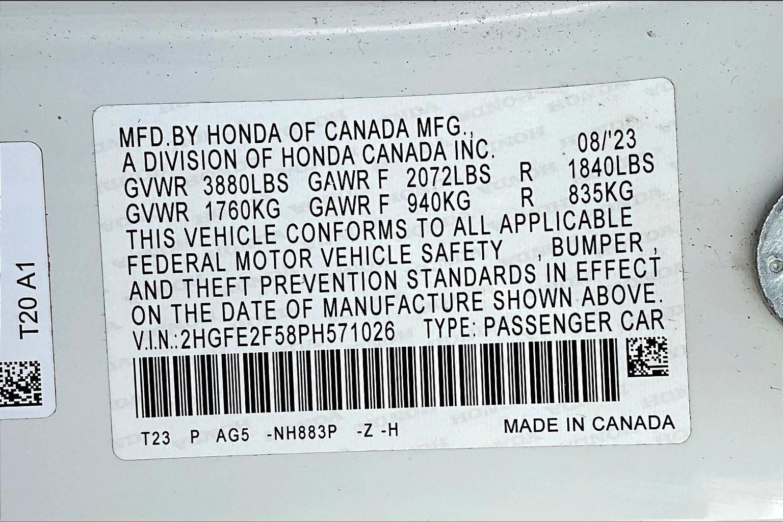 2023 Honda Civic Sport