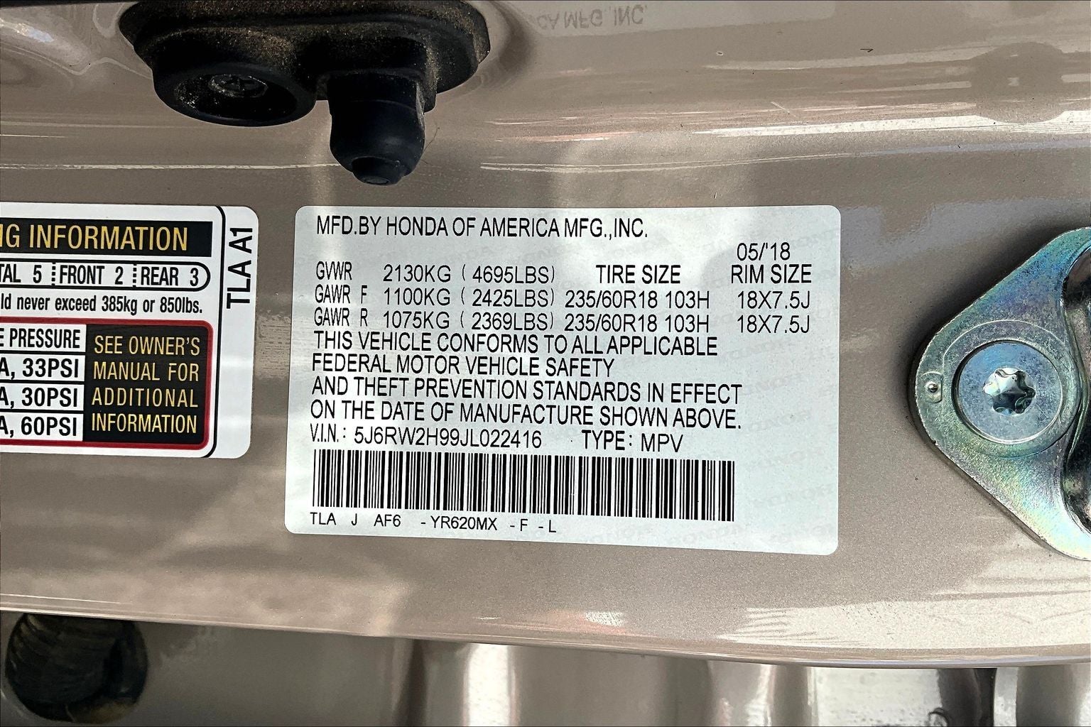 2018 Honda CR-V Touring