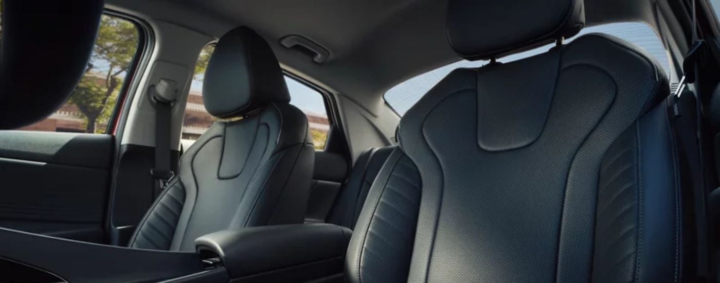 The black front seats in a 2026 Hyundai Elantra.