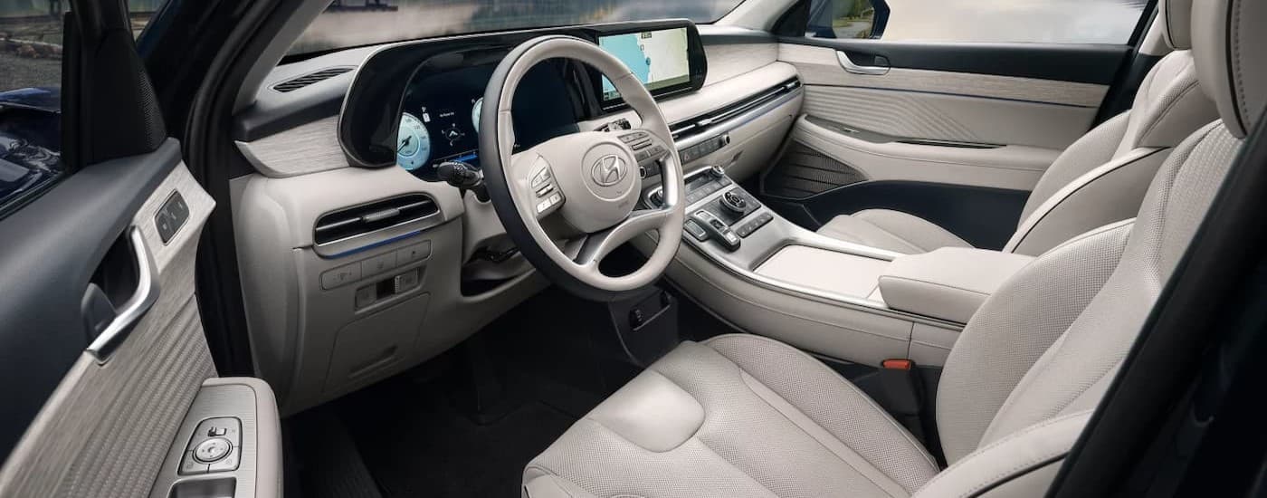 White interior in a 2026 Hundai Palisade.
